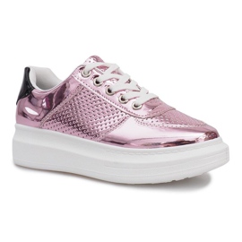 Adele Pink Lacquered Openwork Sneakers black 1