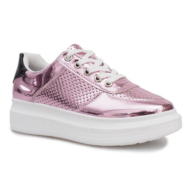 Adele Pink Lacquered Openwork Sneakers black 1