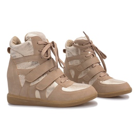 Beige wedge sneakers 1628 1 Beige wedge sneakers 1628 1