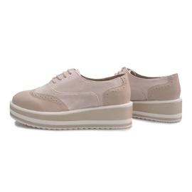 Beige lace-up shoes from Paulette 1