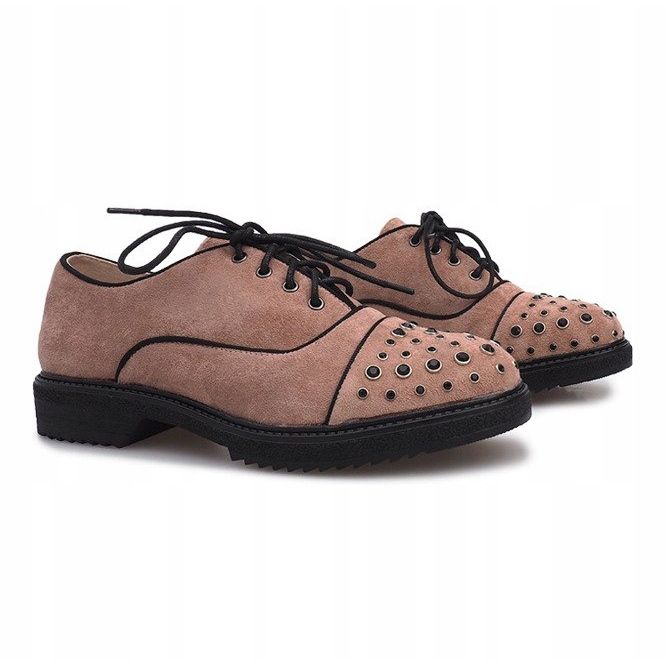 Pink brogues with Raymonde studs 1