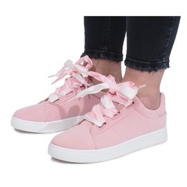 Pink sneakers with Sabine bows 1