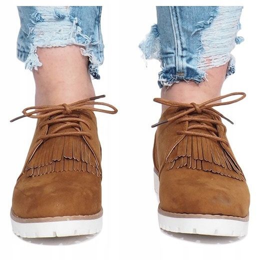 Camel loafers with Crushing Hard fringes brown 1