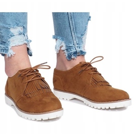 Camel loafers with Crushing Hard fringes brown 2