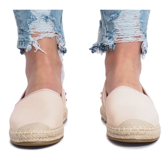 Pink espadrilles with Dolita studs 1