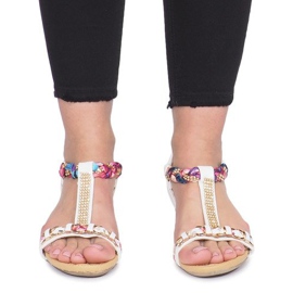 White sandals on a delicate Ruixin wedge heel 1