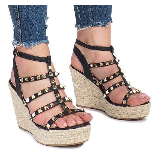 Black wedge sandals from Mood espadrilles 1