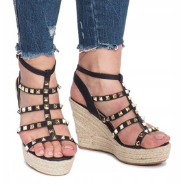 Black wedge sandals from Mood espadrilles 2