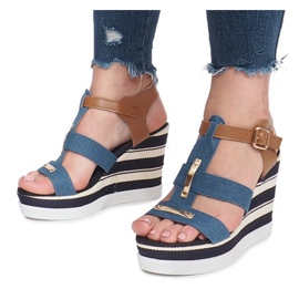 Sweet blue wedge sandals 1 Sweet blue wedge sandals 1
