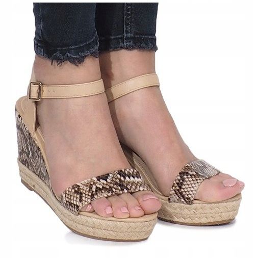 Beige wedge sandals Busy espadrilles 2