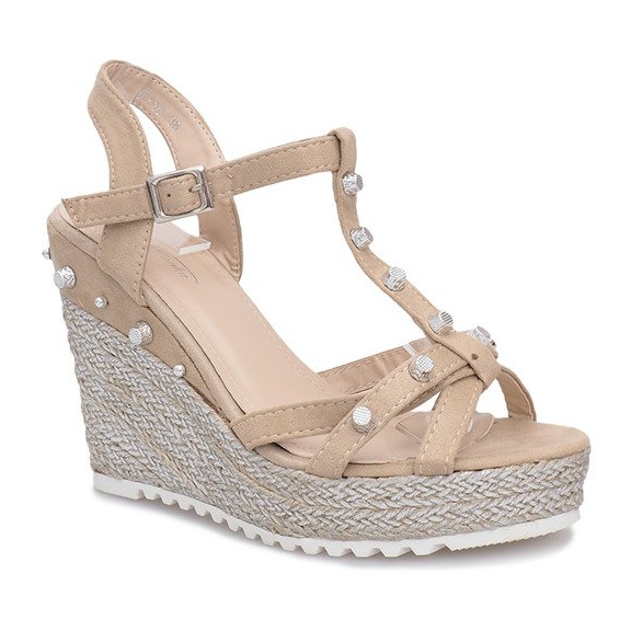 Beige wedge sandals Chillin espadrilles 1