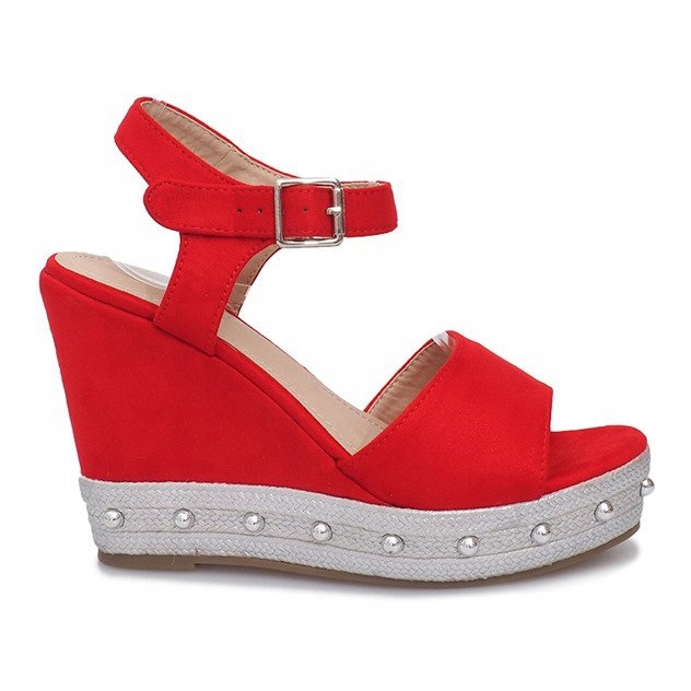 Travel red wedge sandals 1