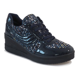 Navy blue sneakers on the BKA-113 wedge 1