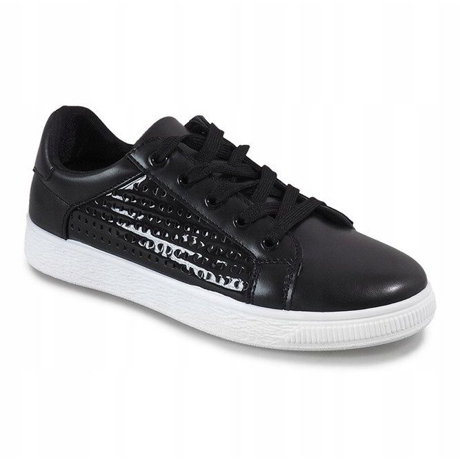 Black openwork sneakers 6738-Y 1