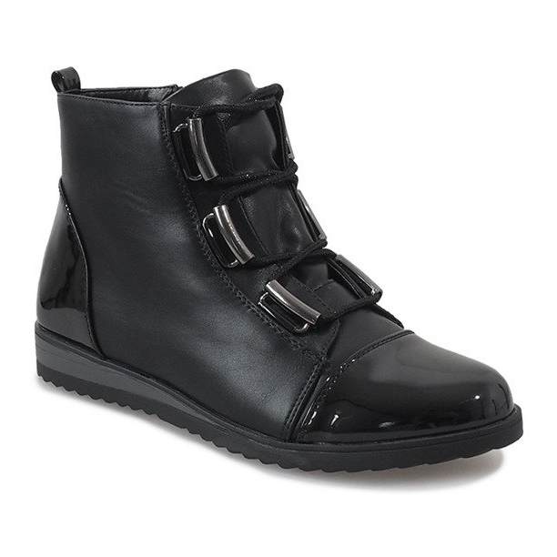 Black TL-20 lace-up boots 1