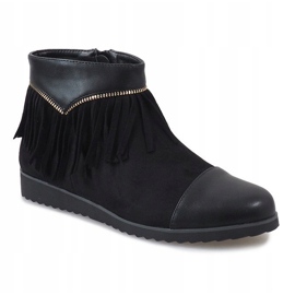Black boots with fringes from boho TL-19 1