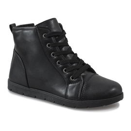 Black MY551-2T ​​lace-up boots 1