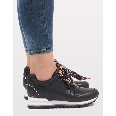 Black sports sneakers on the wedge G-124 2