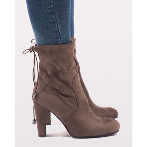 Khaki suede ankle boots on the E4873 post multicolored green 1