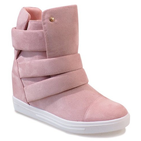 Pink wedge sneakers H6508-11 1