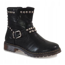 Black boots with A-30 buckle and sequins 1