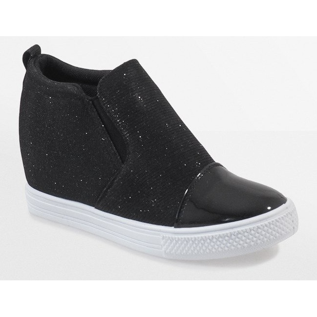 Black sneakers on the wedge DD410-4 1