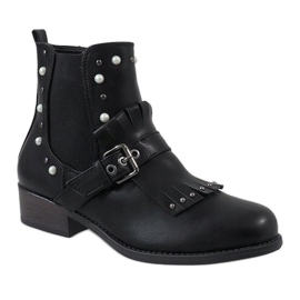 Black high-heeled boots YBS2310 1