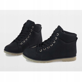 Black lace-up boots BK-77 4