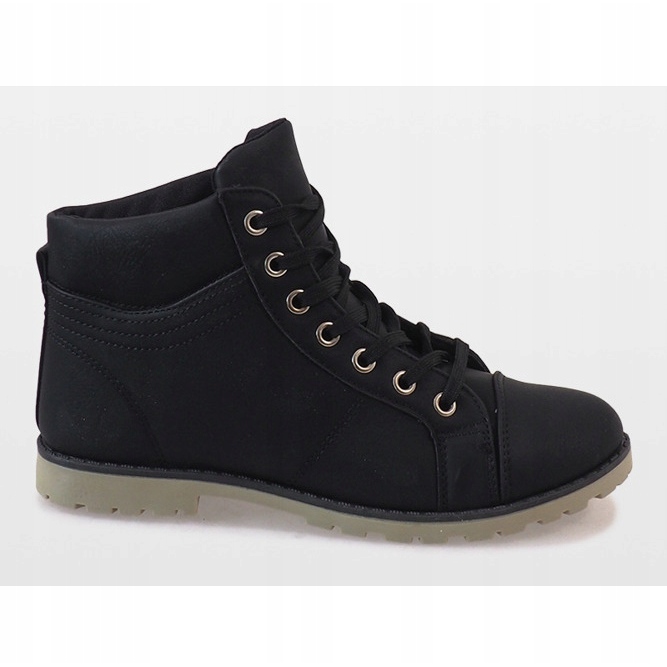 Black lace-up boots BK-77 2