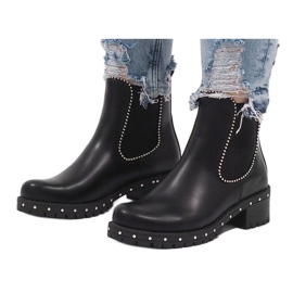 Black insulated boots with studs 17031-25 2
