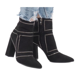 Studded suede ankle boots 1932 black 1