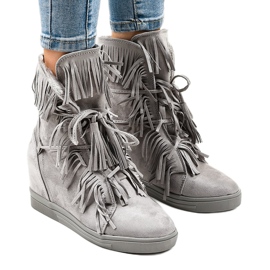 Gray insulated sneakers H6301AR-36 grey 1