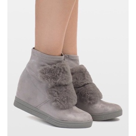 Gray insulated sneakers H6503A-26 grey 1