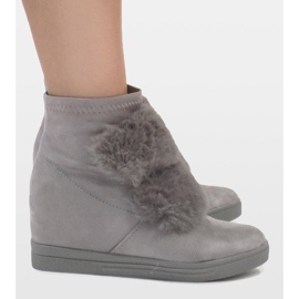 Gray insulated sneakers H6503A-26 grey 2