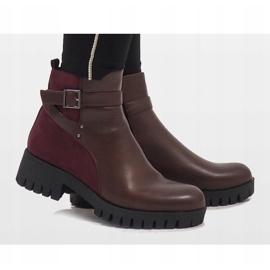 Marquiiz Elegant burgundy boots C-7210 red 2