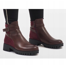 Marquiiz Elegant burgundy boots C-7210 red 1