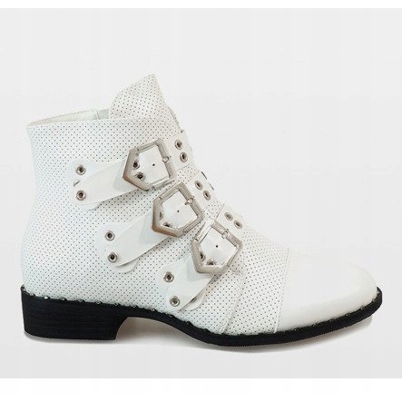 White boots with buckles 17018-94A 1