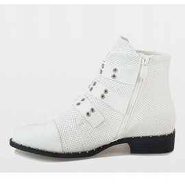 White boots with buckles 17018-94A 2