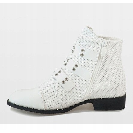 White boots with buckles 17018-94A 2