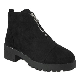 Kayla Shoes Black high-heeled ankle boots with a zipper 2017-3 1 Kayla Shoes Black high-heeled ankle boots with a zipper 2017-3 1