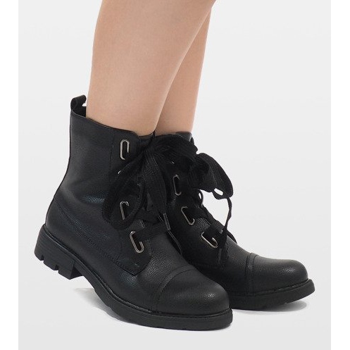 Kayla Shoes Black lace-up boots S161 1