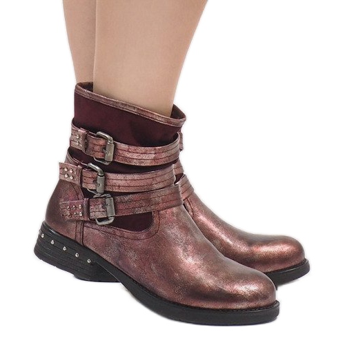 Kayla Shoes Maroon insulated boots S109 red 1