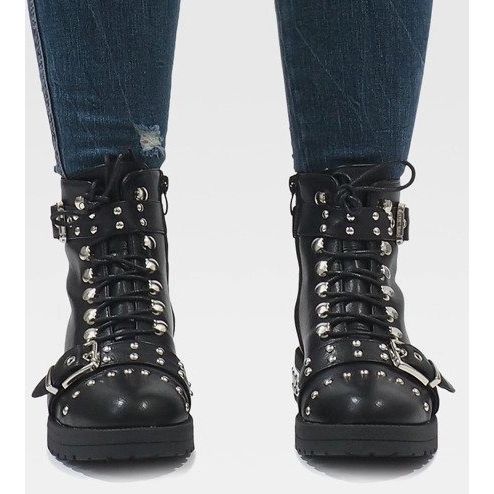 Black lace-up insulated boots Y8181 1 Black lace-up insulated boots Y8181 1