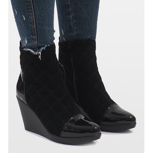 Elegant Boots On Wedge 1455 Black 1