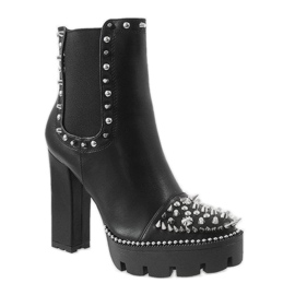 Black ankle boots with studs 18803-1 1