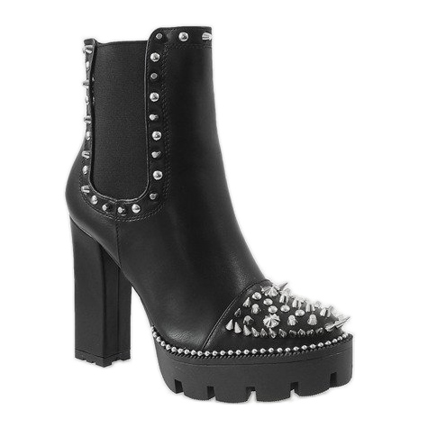 Black ankle boots with studs 18803-1 1