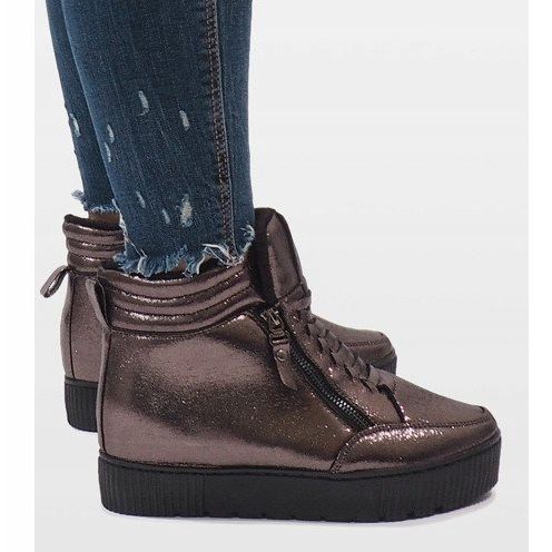 Brown insulated sneakers BB-1652 2