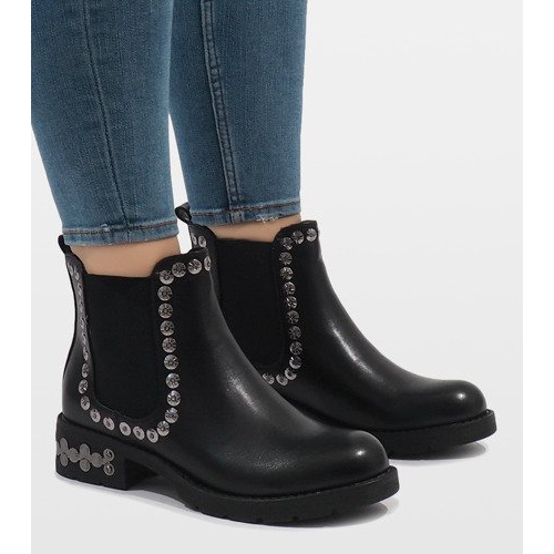 SDS Black insulated boots with studs 7387-PA 2