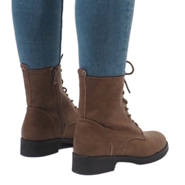 Khaki lace-up insulated boots W122 1
