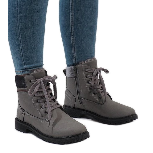 Gray insulated boots NR06-3 grey 1